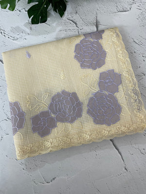 Moonga Kota checks saree with applique work MSH265