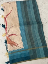 Soft Printed Blended matka tussar silk saree- MMT467