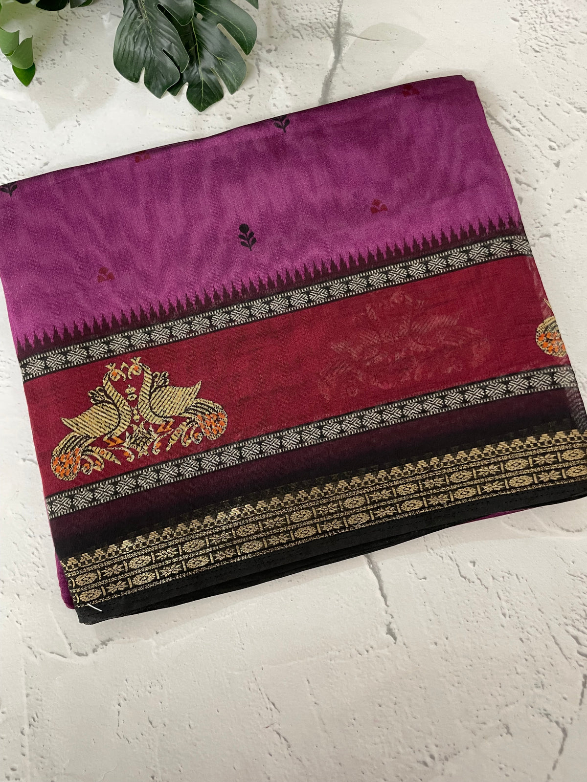 Assam soft silk saree with prints MAS499