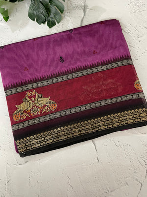 Assam soft silk saree with prints MAS499