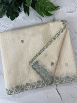 Kota Chanderi saree with embroidery borders - MNM221