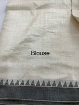 Kanta Handstitched Blended tussar silk saree MS15488