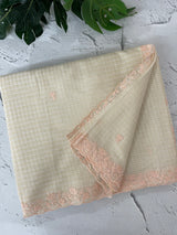 Kota Chanderi saree with embroidery borders - MNM221