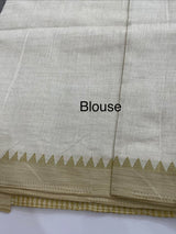 Kanta Handstitched Blended tussar silk saree MS15488