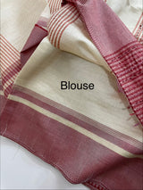 Kanta Handstitched Blended tussar silk saree MS15488