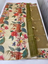 Soft Tissue silk mix semi silk saree with prints MSH3844 (4)