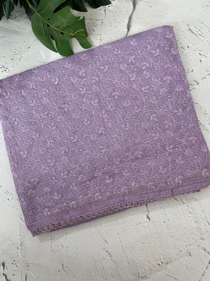 Soft kota checks saree with embroidery - MS7695 DustyMauve
