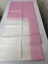 Semi tussar saree with thread work MTS1001 - OffWhite to Pink
