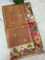 Soft Tissue silk mix semi silk saree with prints MSH3844(6)