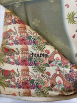 Soft Tissue silk mix semi silk saree with prints MSH3844 (5)