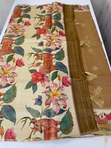 Soft Tissue silk mix semi silk saree with prints MSH3844 (3)