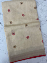 Tissue linen saree MLS349