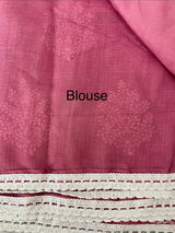 Semi linen saree with embroidery MLS834