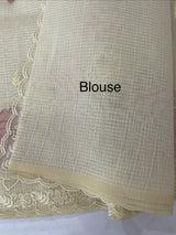 Moonga Kota checks saree with applique work MSH265