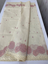Moonga Kota checks saree with applique work MSH265