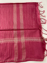 Bhagalpuri Semi tussar saree with contrast retta pattu borders and blouse -MS895(7)