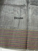 Kanta Handstitched Blended printed matka tussar silk saree MS15489
