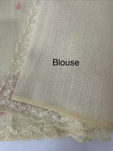 Moonga Kota checks saree with applique work MSH265