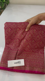 Banarasi semi katan saree SHKNSNM RaniPink