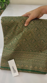 Banarasi semi katan saree SHKNSNM BottleGreen