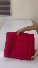 Netkota saree with applique work MS81788 - Red