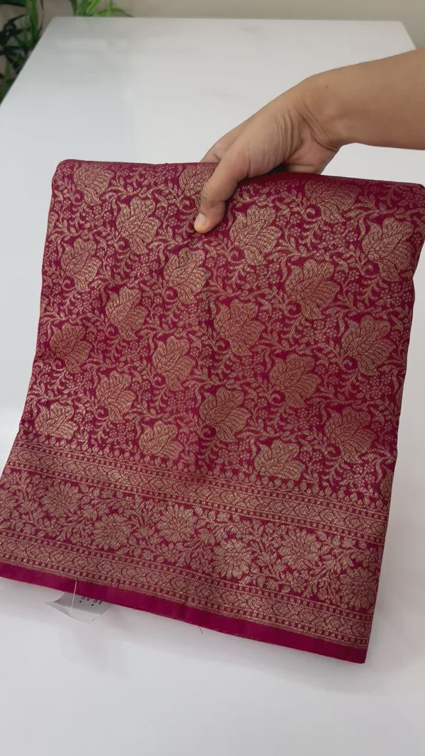 Banarasi semi katan saree SHKNSNM- Maroon