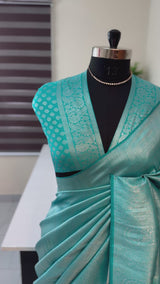 Pastel soft silk Saree - MKP924 Saphire Blue