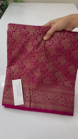 Banarasi semi katan saree SHKNSNM DarkBerryPink