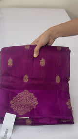 Pure Banarasi Tussar Georgette Saree  - MS44376