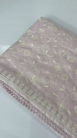 Soft kota silk saree with embroidery MS14717 - Pastel BabyPink