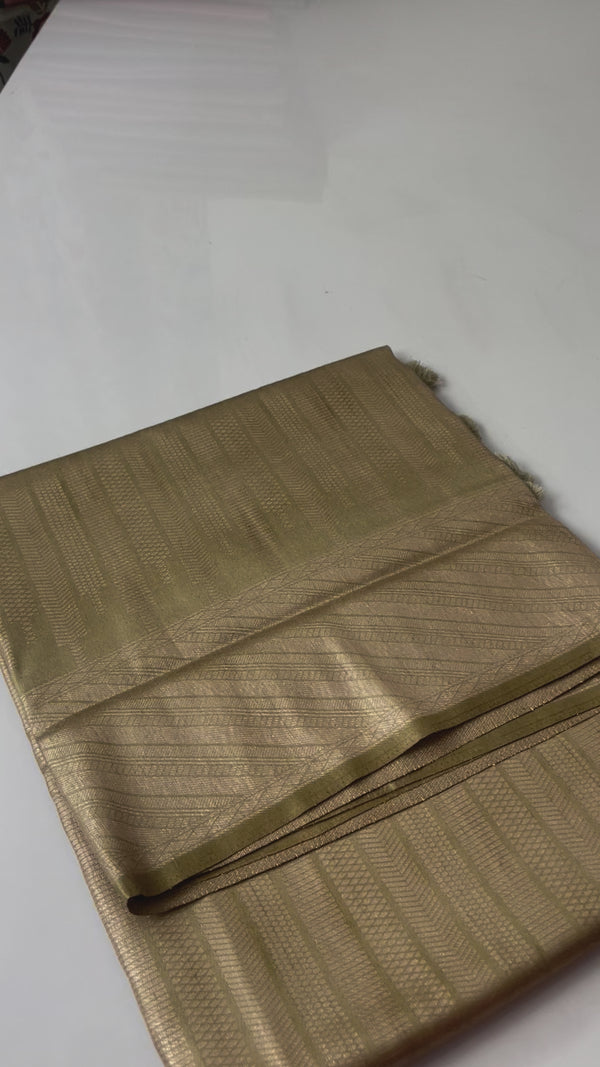 Banarasi soft silk saree MKSS1443 OYSTER