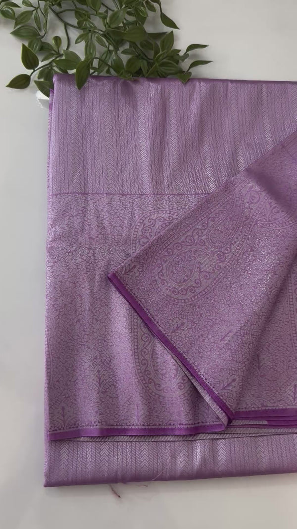 Pastel soft silk Saree - MKP944 WildLavender