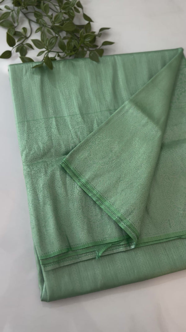 Pastel soft silk Saree - MKP945 MintGreen