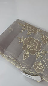 Organza saree with applique work MS5081