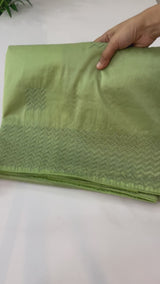 Organza saree with thread work BSONNYY LeafGreen