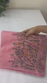 Handworked Tissue silk saree FBLK162 PeachishPink