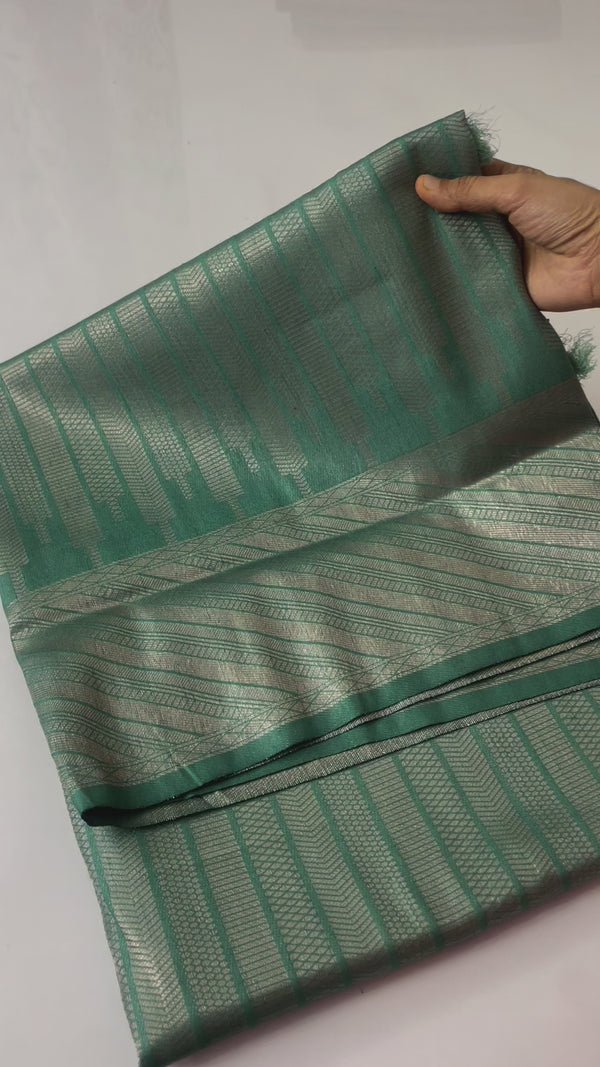 Banarasi soft silk saree MKSS1453 PALE TEAL GREEN