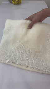Cutwork Tissue Organza saree MS14051- Offwhite