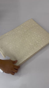 Pure desi tussar silk saree with embroidery- MTSS659 Cream