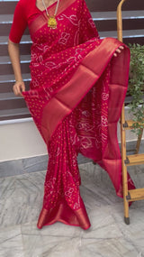 Semi silk saree MSBS127 Red