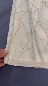 Semi organza saree  MOS8544 White