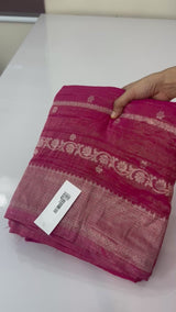 Banarasi crush georgette saree- MS1341- Pink