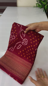 Semi silk saree MSBS131 Maroon