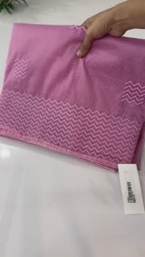 Organza saree with thread work BSONNYY Pink