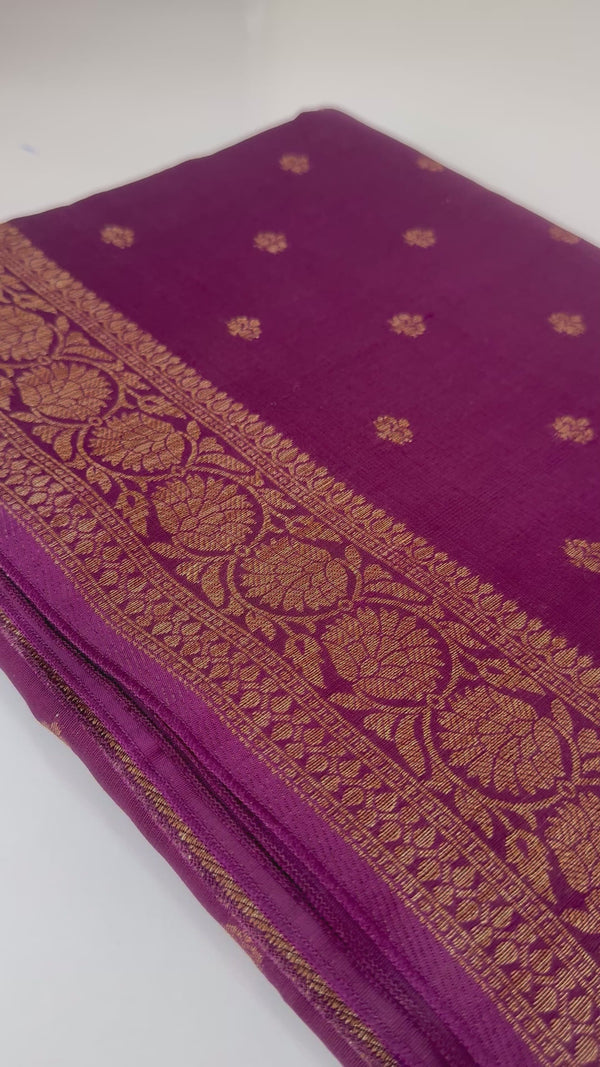 Banarasi Tussar Georgette Saree- MS44376 Wine