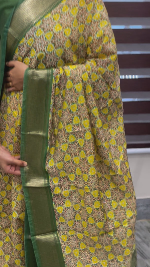 Semi chanderi saree  MCSC677