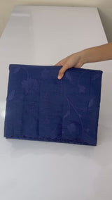 Netkota saree with applique work MS81788 -DarkBlue