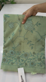 Blended Matka Tussar silk saree with cross stitch embroidery SPMNISY