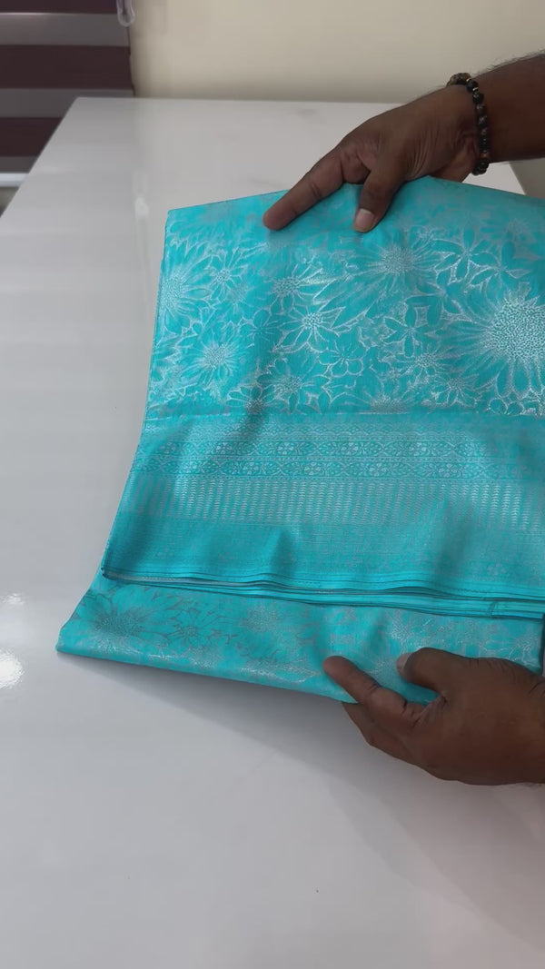 Premium Pastel soft silk Saree - MKP970 CobaltBlue