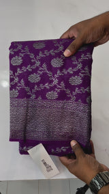 Banarasi viscose Georgette saree SEFNTHR - Purple